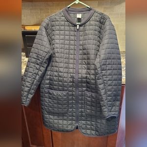 Women's quilted knee length cold weather jacket Athletic Works brand size large